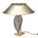 Vintage 20thc agate & brass table lamp by willy daro, belgium c.1970