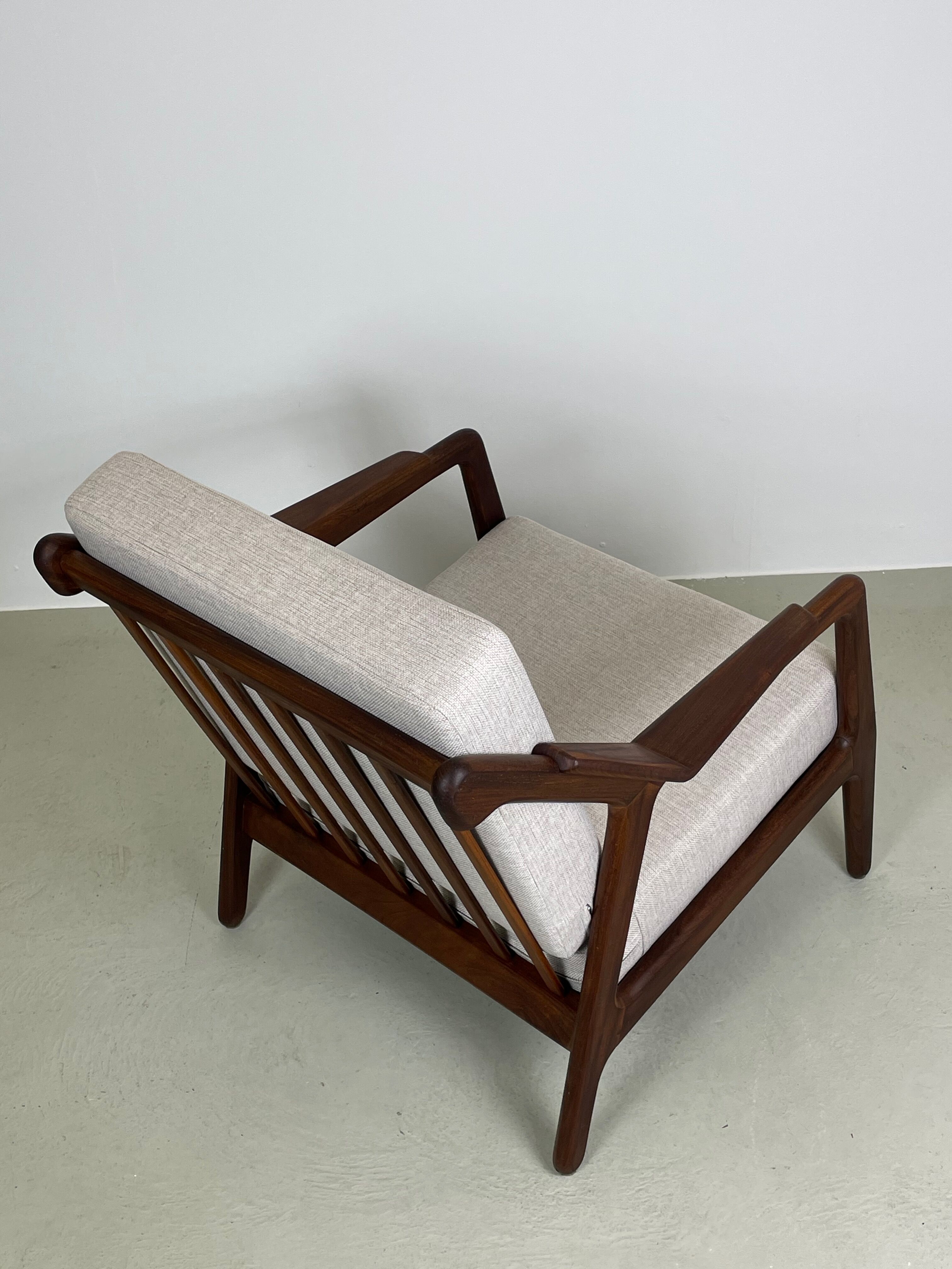 Danish easy chair in afromosia by Brockmann Petersen for Randers, 1960s