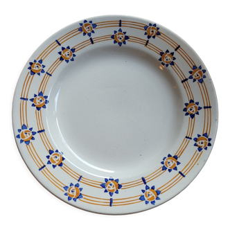 Set of 5 flat plates Sarreguemines France Royal