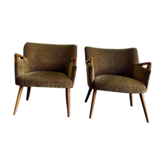 SET OF 2 VINTAGE ARMCHAIRS / COCKTAIL CHAIRS / SINGLE SEAT