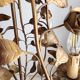 Chandelier hand-forged Hollywood Regency rose leaf decorations