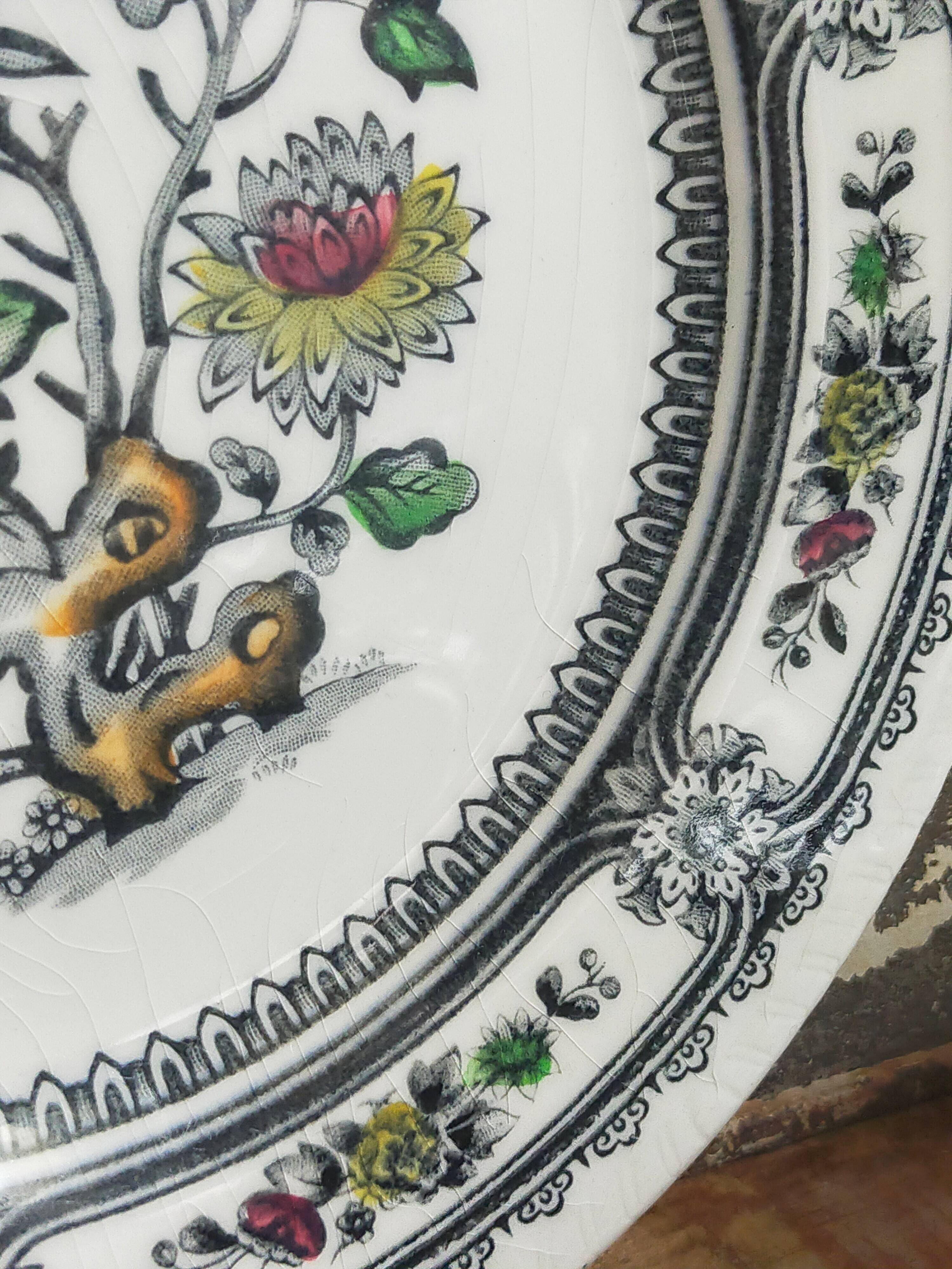 Six English porcelain dessert plates WOOD & SONS Dorset service