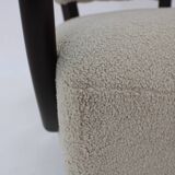 1930s Pair of Jindrich Halabala Art Deco H-237 Armchairs in Bouclé, Restored