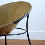 Circle chair in vintage suede 1960s