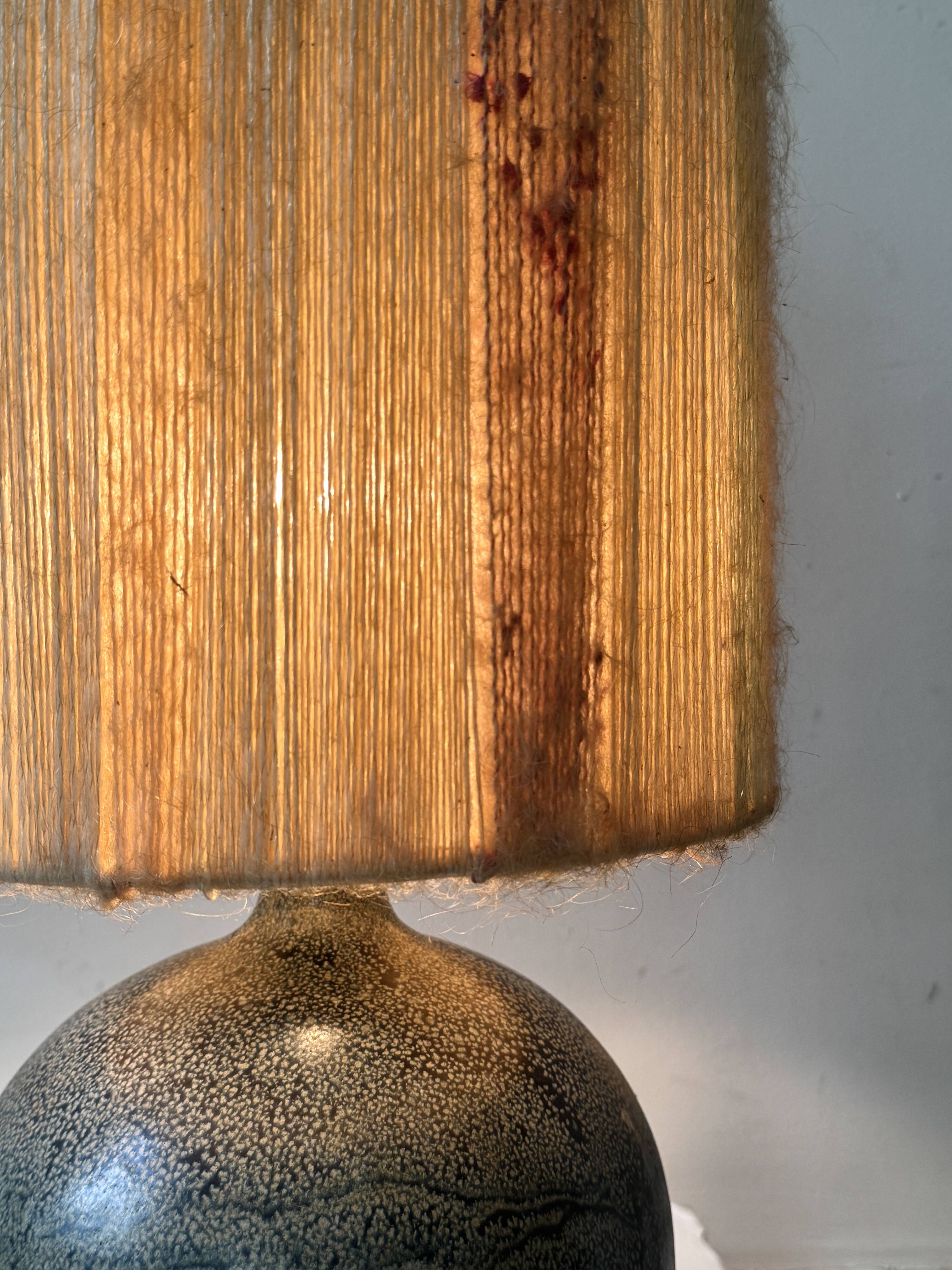 Table lamp in ceramic by Annie Maume and Robert Héraud, La Borne 1950.