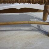 Wooden bench and stool and straw for doll