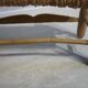 Wooden bench and stool and straw for doll