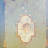 Two painted canvases
