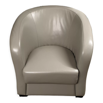 Leather convertible armchair