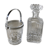 Whisky decanter and ice bucket