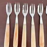 Set of 12 vintage forks and case