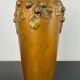 Vase Art Nouveau en céramique dorée et terre cuite signé Desrousseaux France
