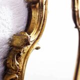 Louis XV style mirror in resin gilded with gold leaf, France 1960