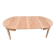 Round extendable dining table stripped in solid cherry wood France 1950