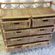 Dresser 5 rattan drawers - 70s