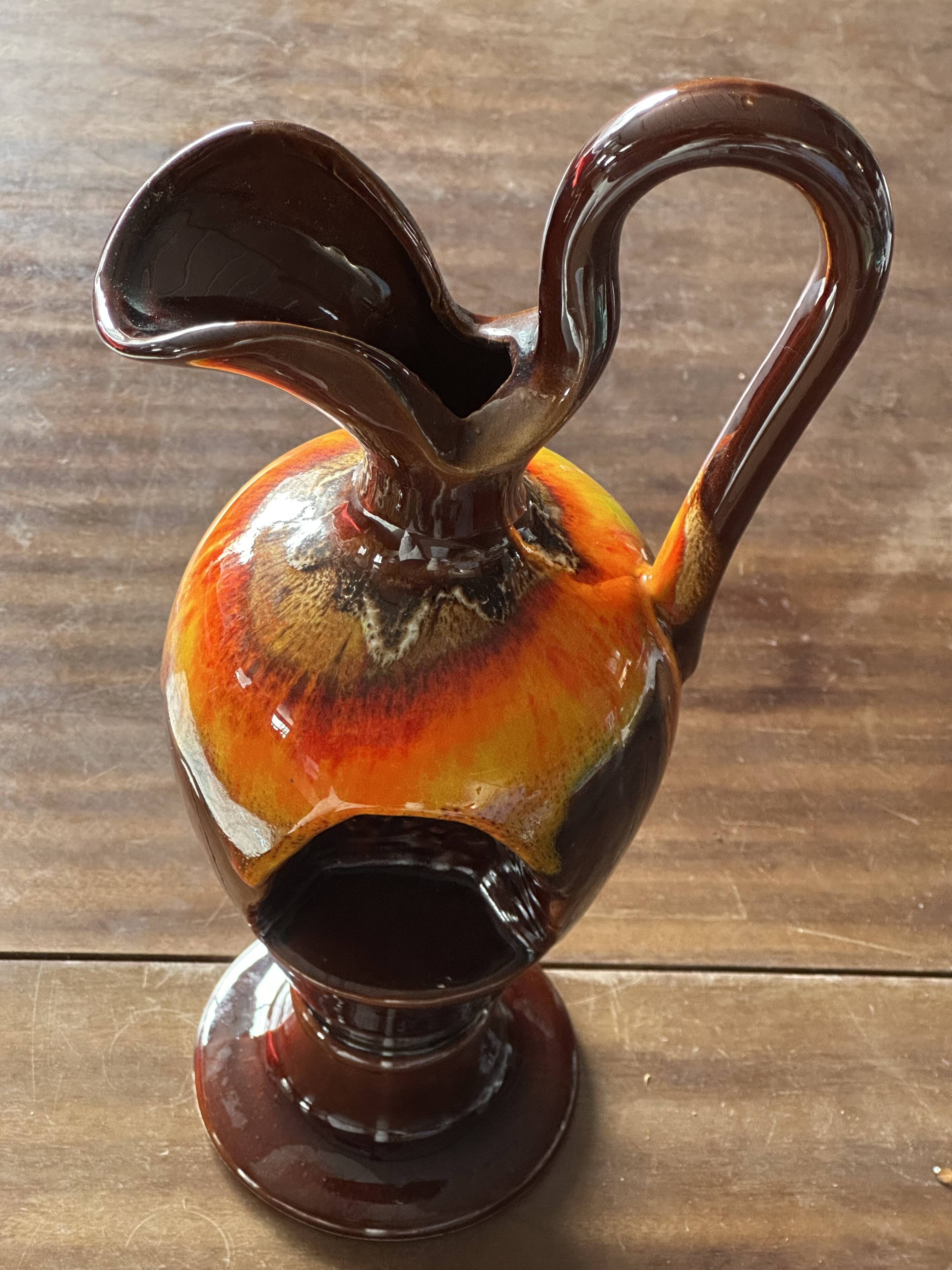 Vallauris ceramic soliflore vase H 37 cm