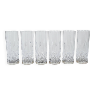 Set of crystal glasses, Italian design, 1960s, production: Italy
