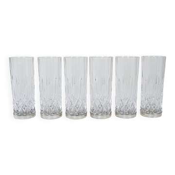 Ensemble de verres en cristal, design italien, années 1960, production : Italie