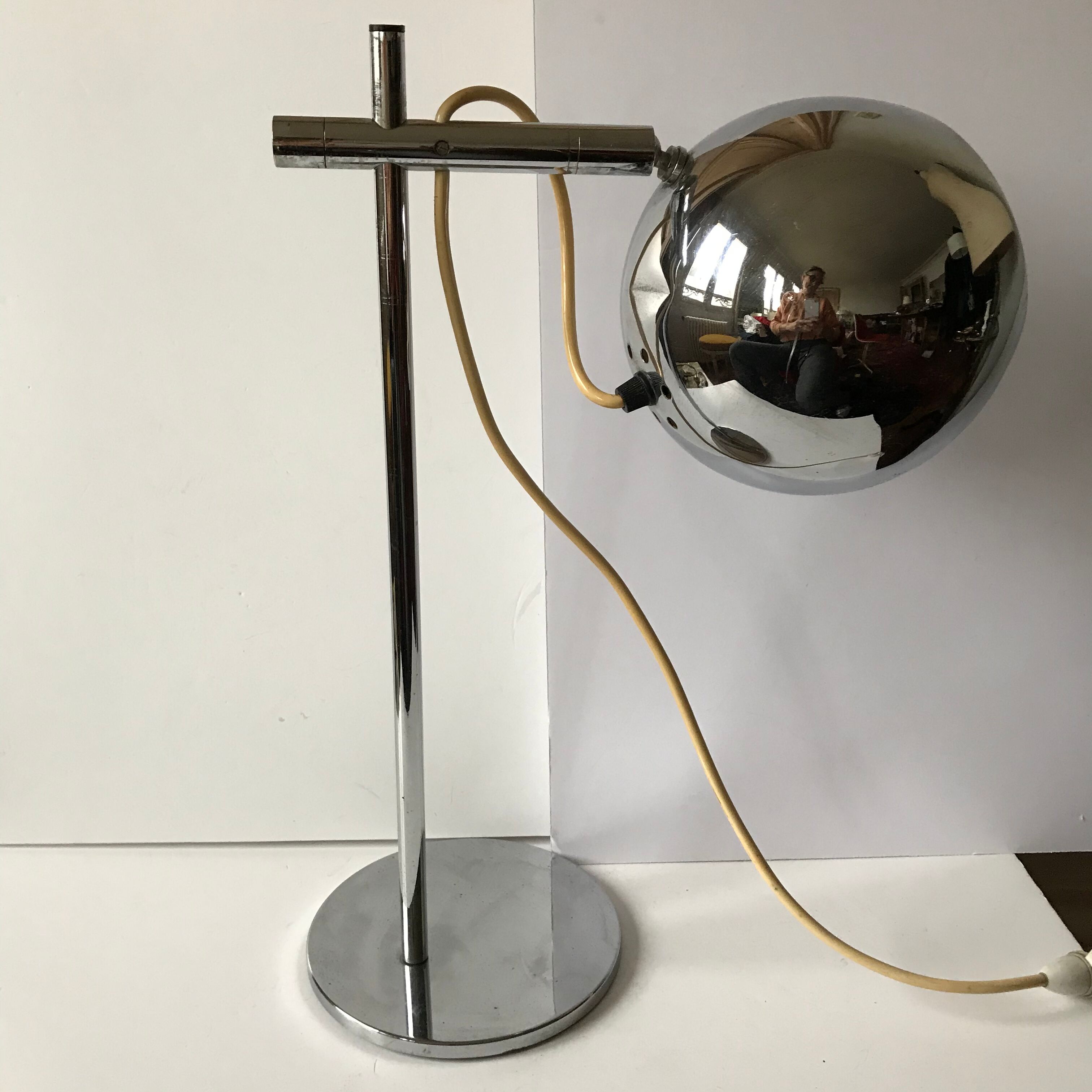 Lampe en chrome 1970