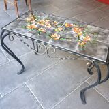 Vintage wrought iron coffee table