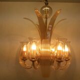 Lustre en verre Ardeco Tchécoslovaquie 1930