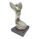 Gilded bronze and sculptural wood paperweight