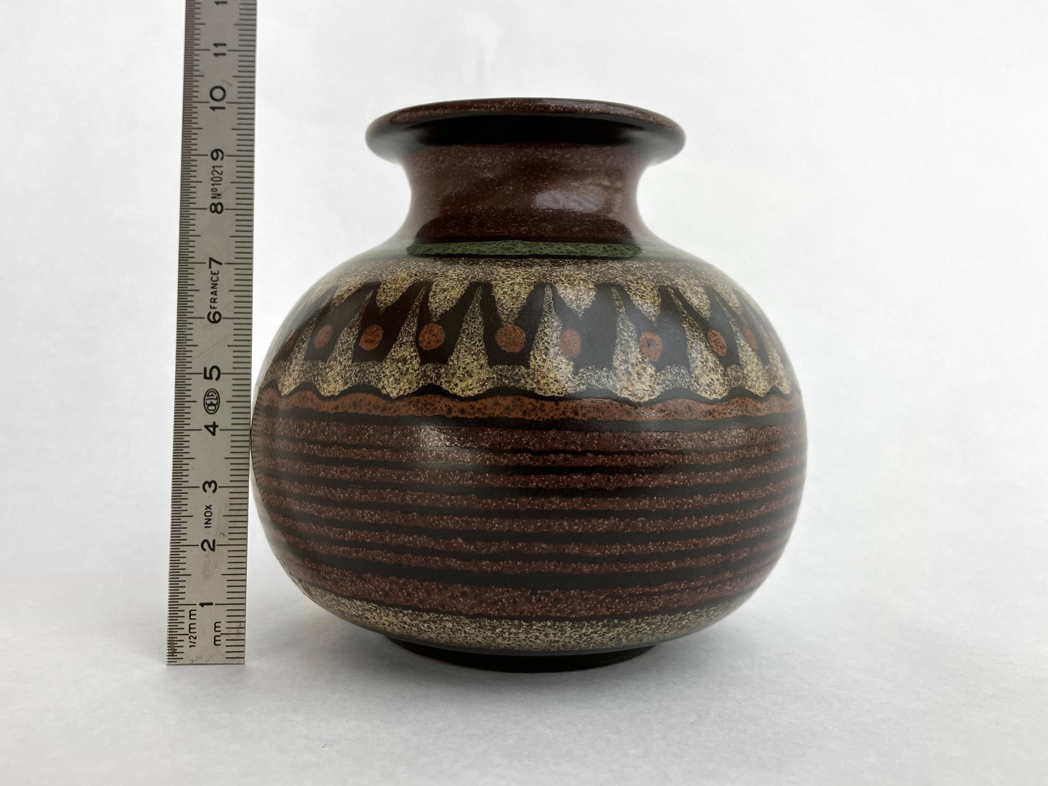 Small KMK glazed stoneware vase • Vintage 80s • West Germany