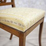 Set of 2 Ash Chairs in White Upholstery, 1950s