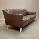 3-seater leather sofa Scandinavian design 1950