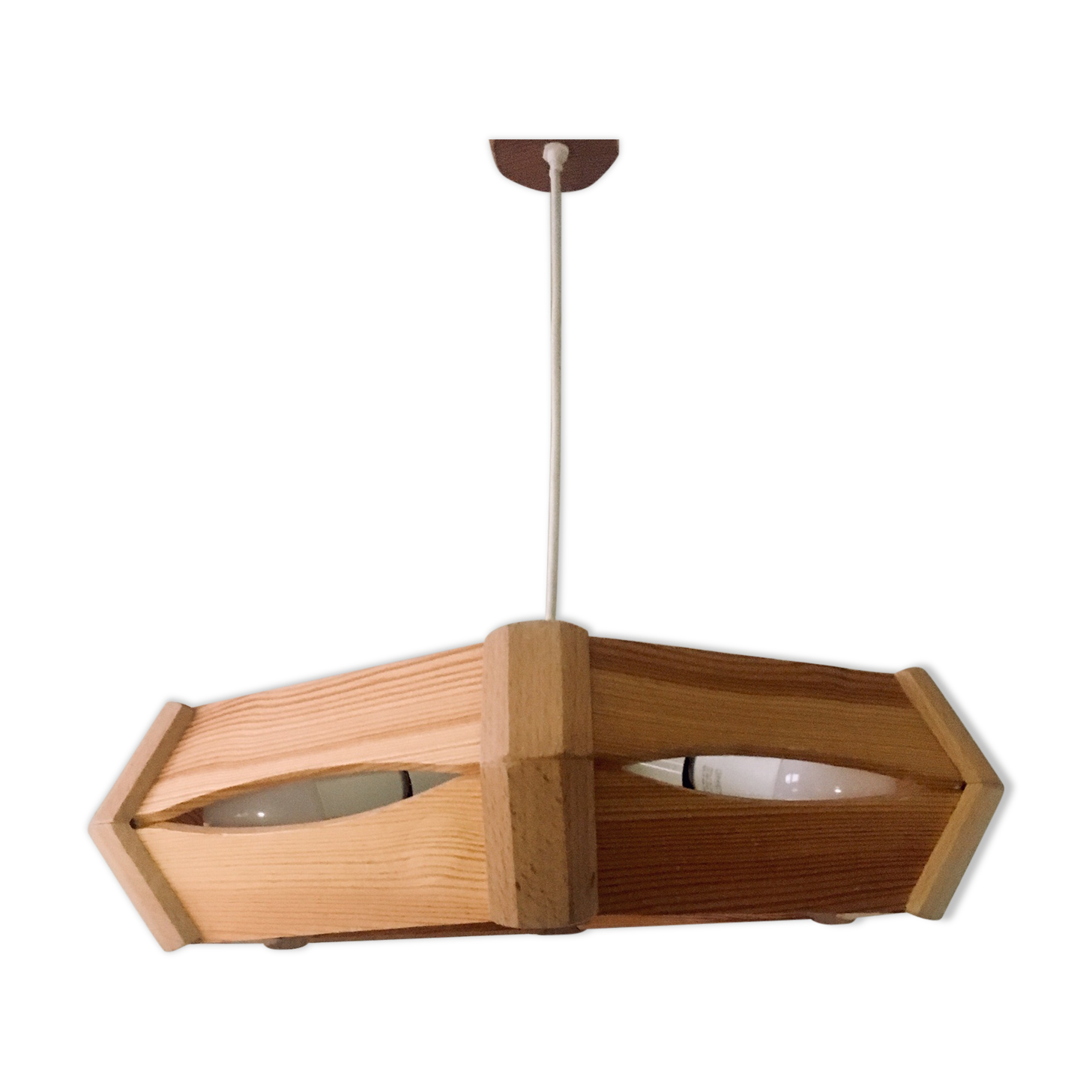 Scandinavian style wooden hanging lamp