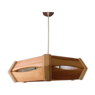 Scandinavian style wooden hanging lamp