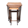 4 anciennes tables gigognes en bois massif