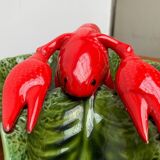 Vintage Italian lobster-shaped pottery sculpture.