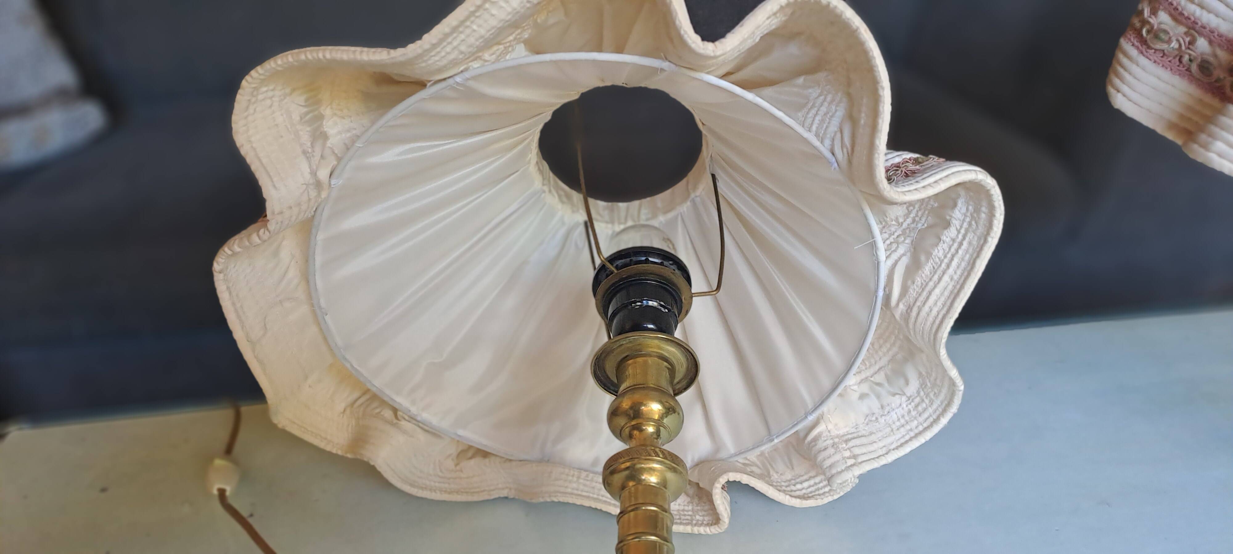 Lampes France 50'S Shabby décoration Pied de lampe en bronze