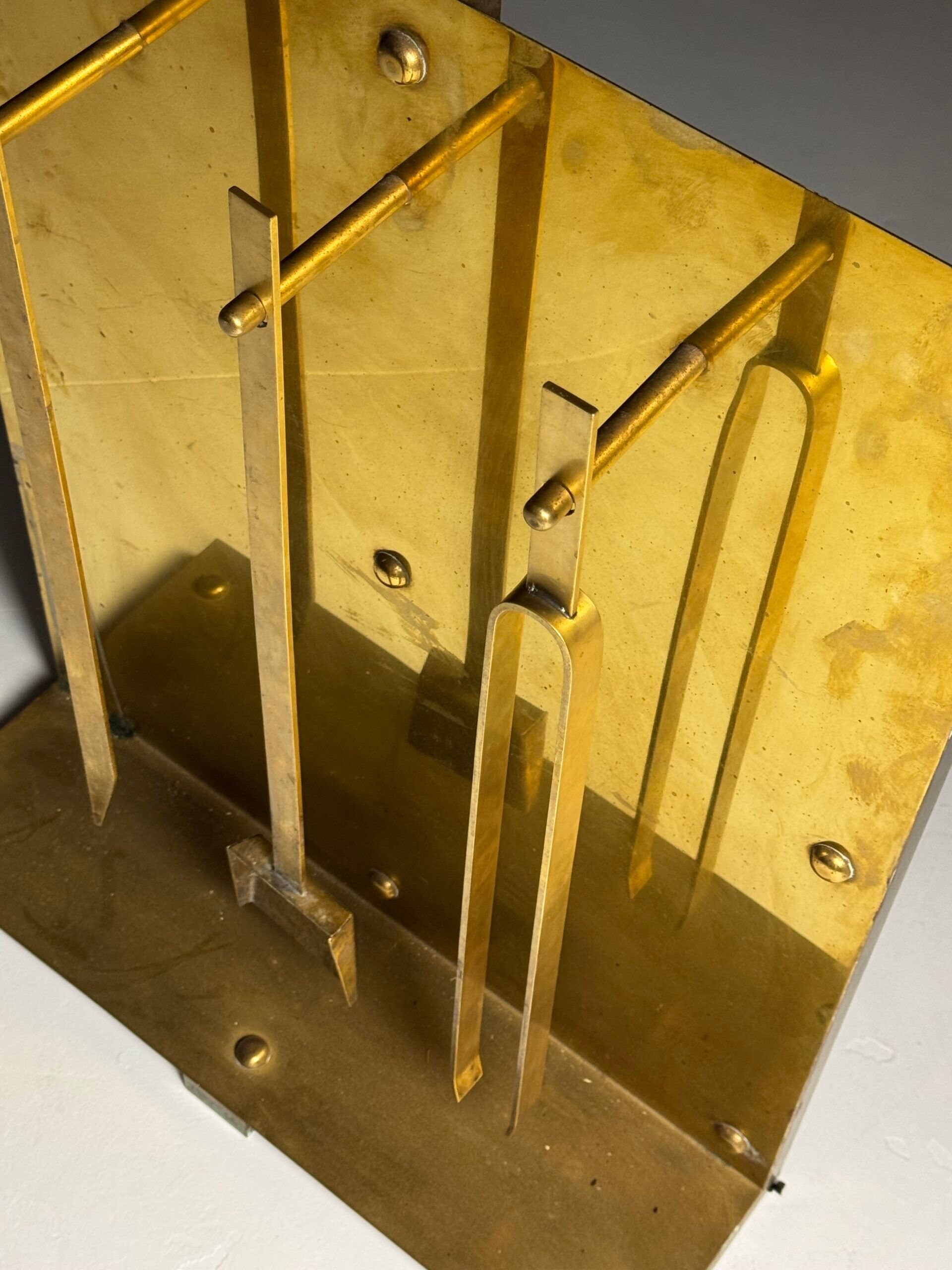 Brass fireplace set 1960s