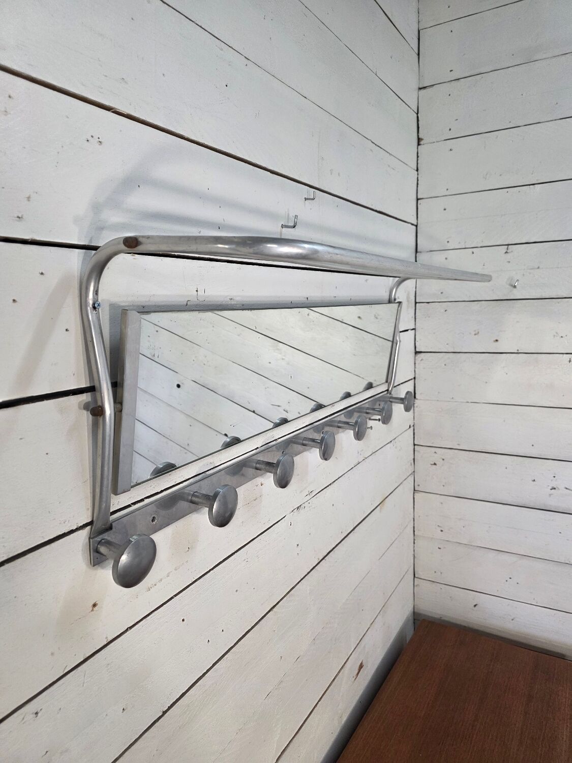 Aluminium coat rack from the 1950s.