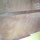 Vintage wardrobe with compass feet in oak and oak cp with 2 sliding doors.