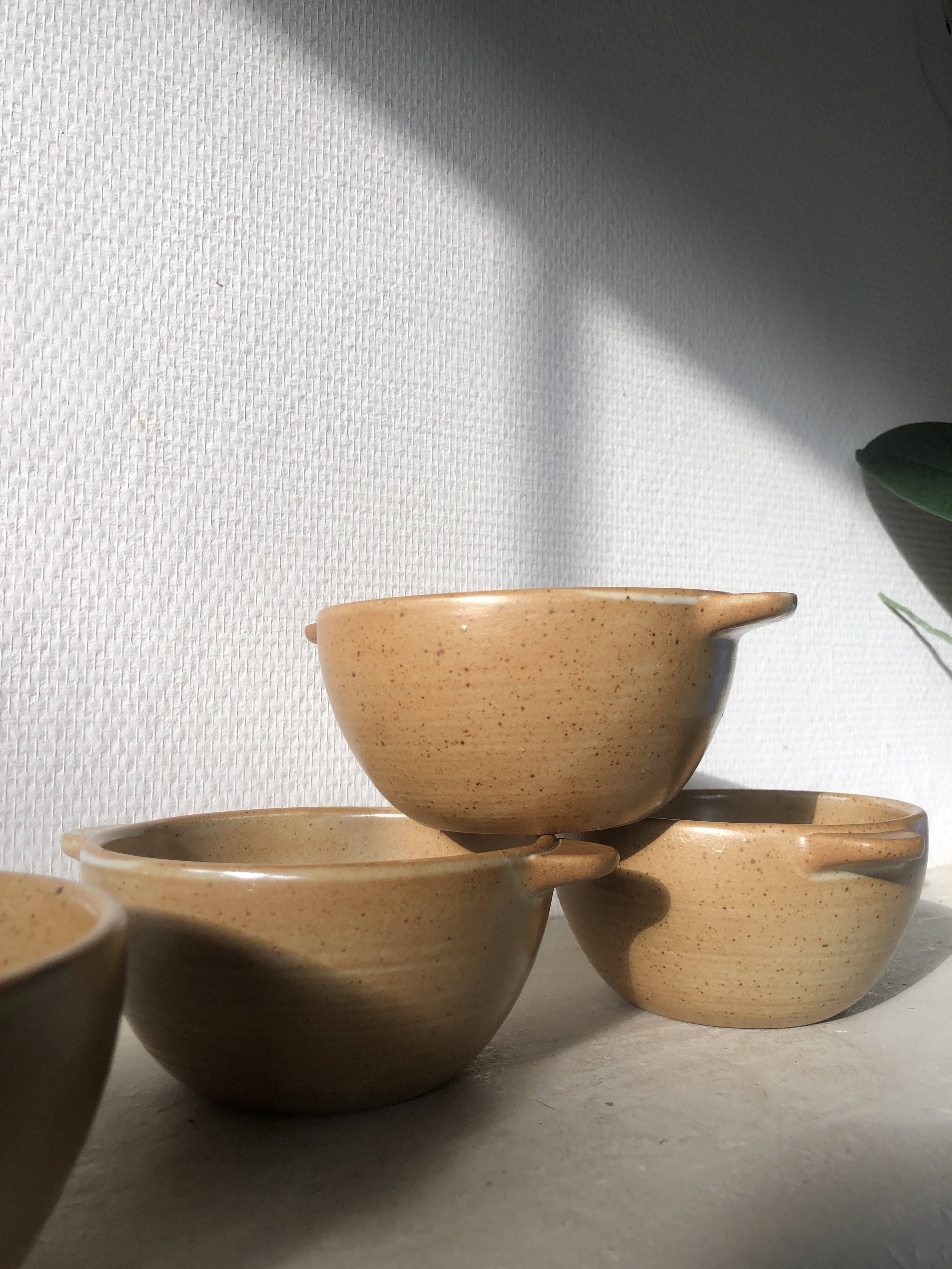 Stoneware ear bowls