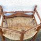 Provencal double armchair with woven rush in walnut