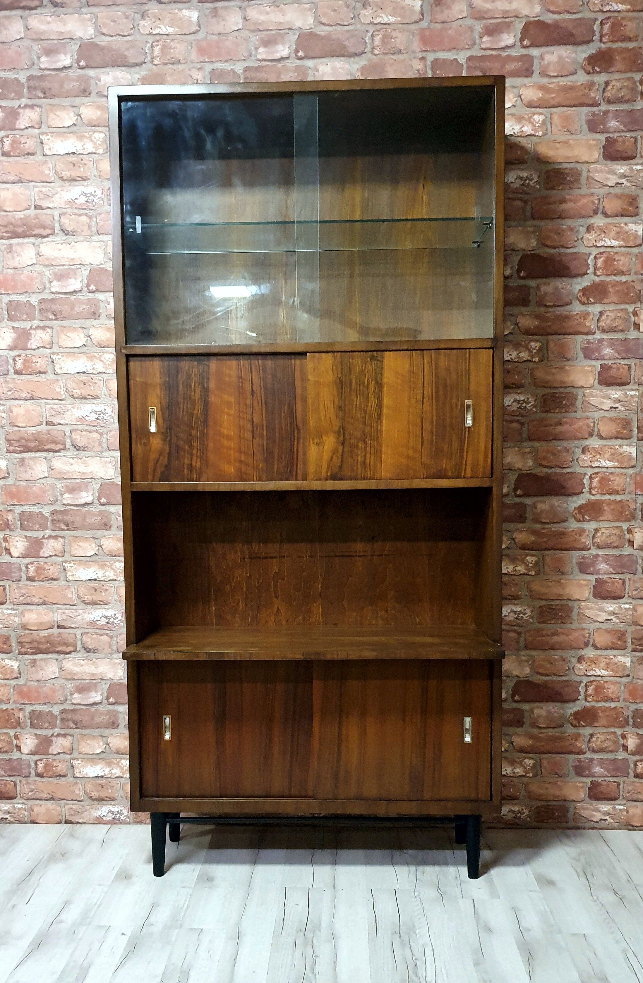 Bibliothèque rénovée vitrine années 1960 rétro vintage, Polska