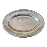Christofle - Oval serving platter model Crossed Ribbons in silver-plated metal