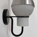 Vintage wall lamp, metal and opaline, Lucifer Raak Netherlands 1970