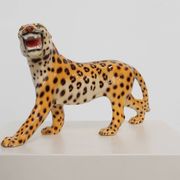 Hand‑Painted Ceramic Leopard Sculpture by Giovanni Rozan, Italy ca. 1950
