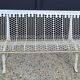 Garden bench in iron and perforated sheet metal