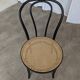Set of 4 Mix&Match Thonet Style Dining Chairs / Black Bentwood Cane Chairs