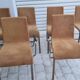Set of 6 velvet chairs and armchairs
