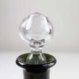 Danish Art Deco Blue and Green Glass Decanters, 1930s, Set of 2