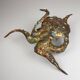 Brutalist metal octopus wall lamp by Salvino Marsura, Italy, 1980s.
