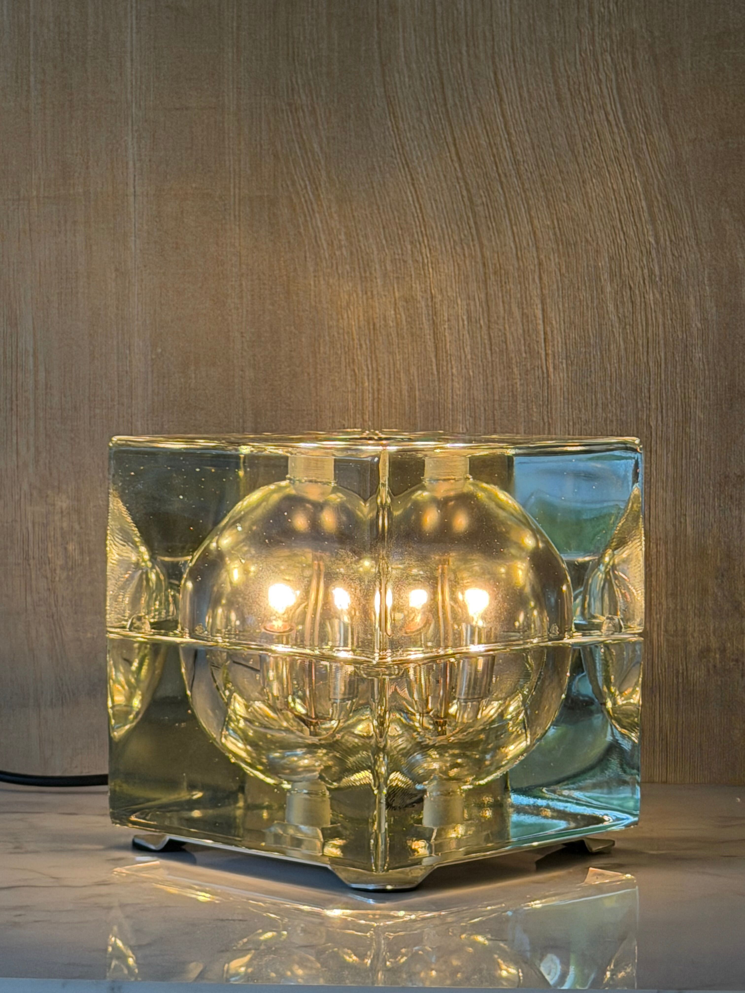 Cubosfera lamp by Alessandro Mendini for Fidenza Vetraria, 1968, Italy.