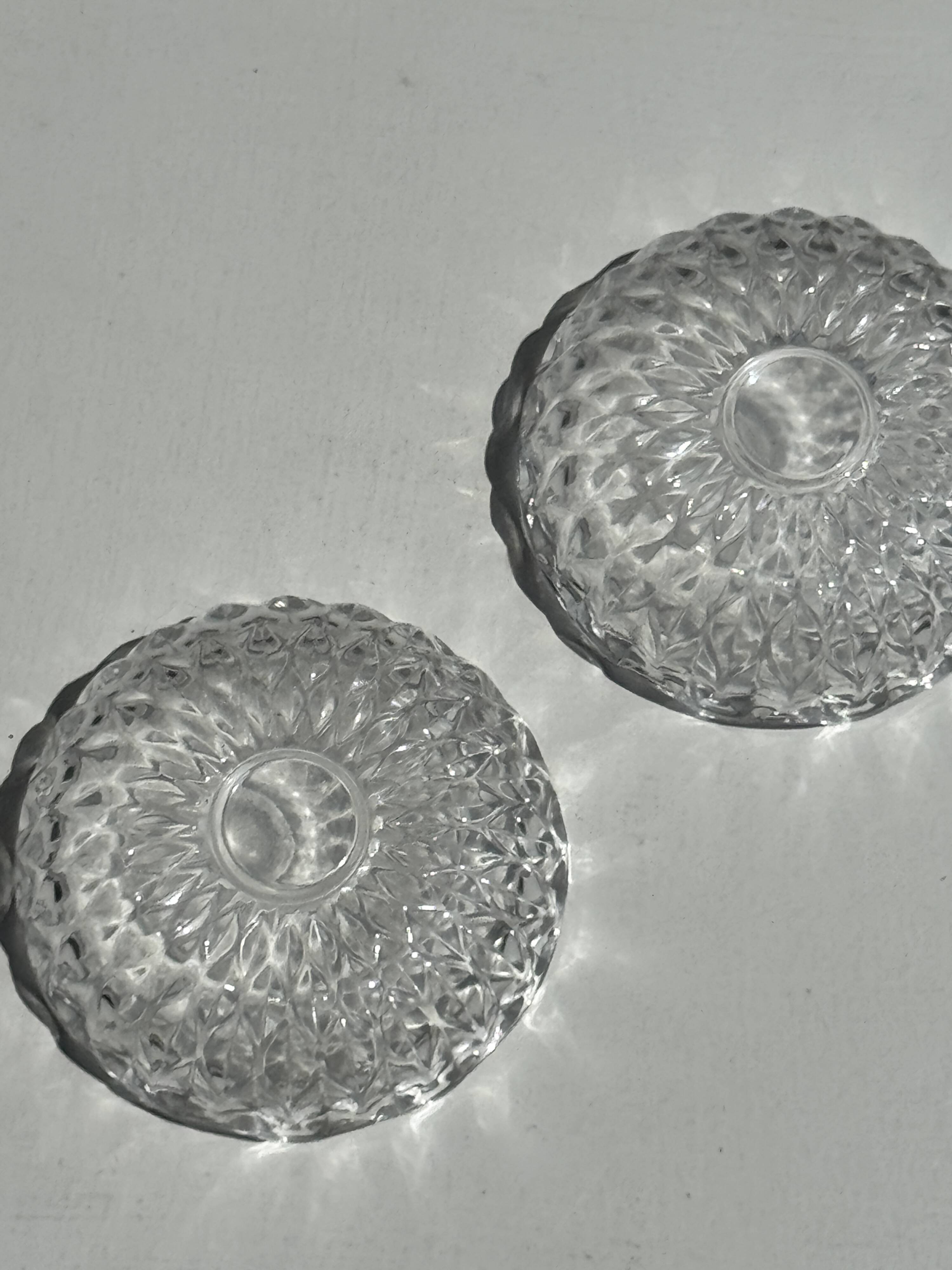 Small glass candy box Cristal d'Arques France